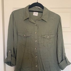 Olive green blouse